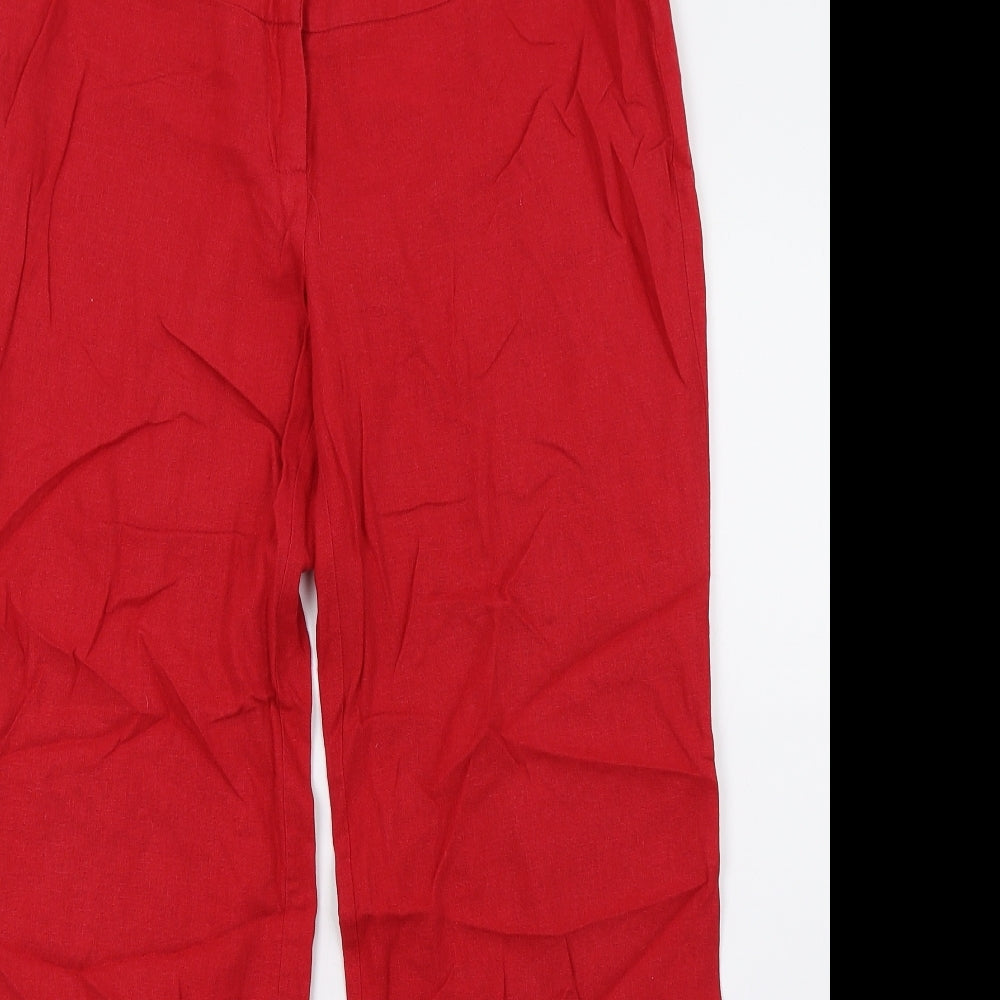 New Look Womens Red   Trousers  Size 12 L32 in