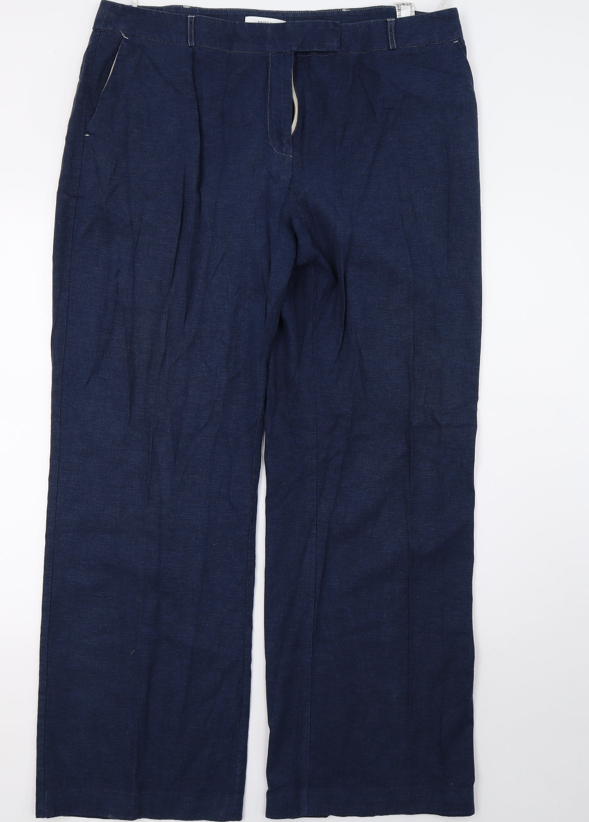 Marks and Spencer Womens Blue   Trousers  Size 18 L33 in