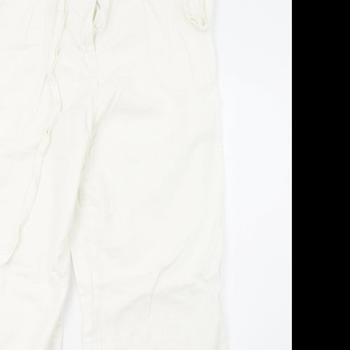 Preworn Womens White   Trousers  Size 16 L31 in