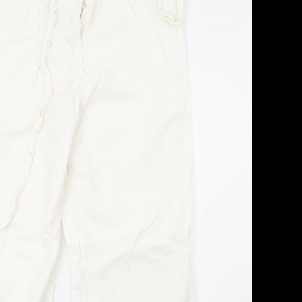 Preworn Womens White   Trousers  Size 16 L31 in