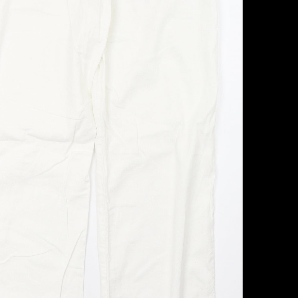 Preworn Womens White   Trousers  Size 16 L31 in