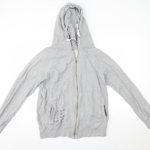 Earth Positive Womens Grey   Full Zip Hoodie Size L