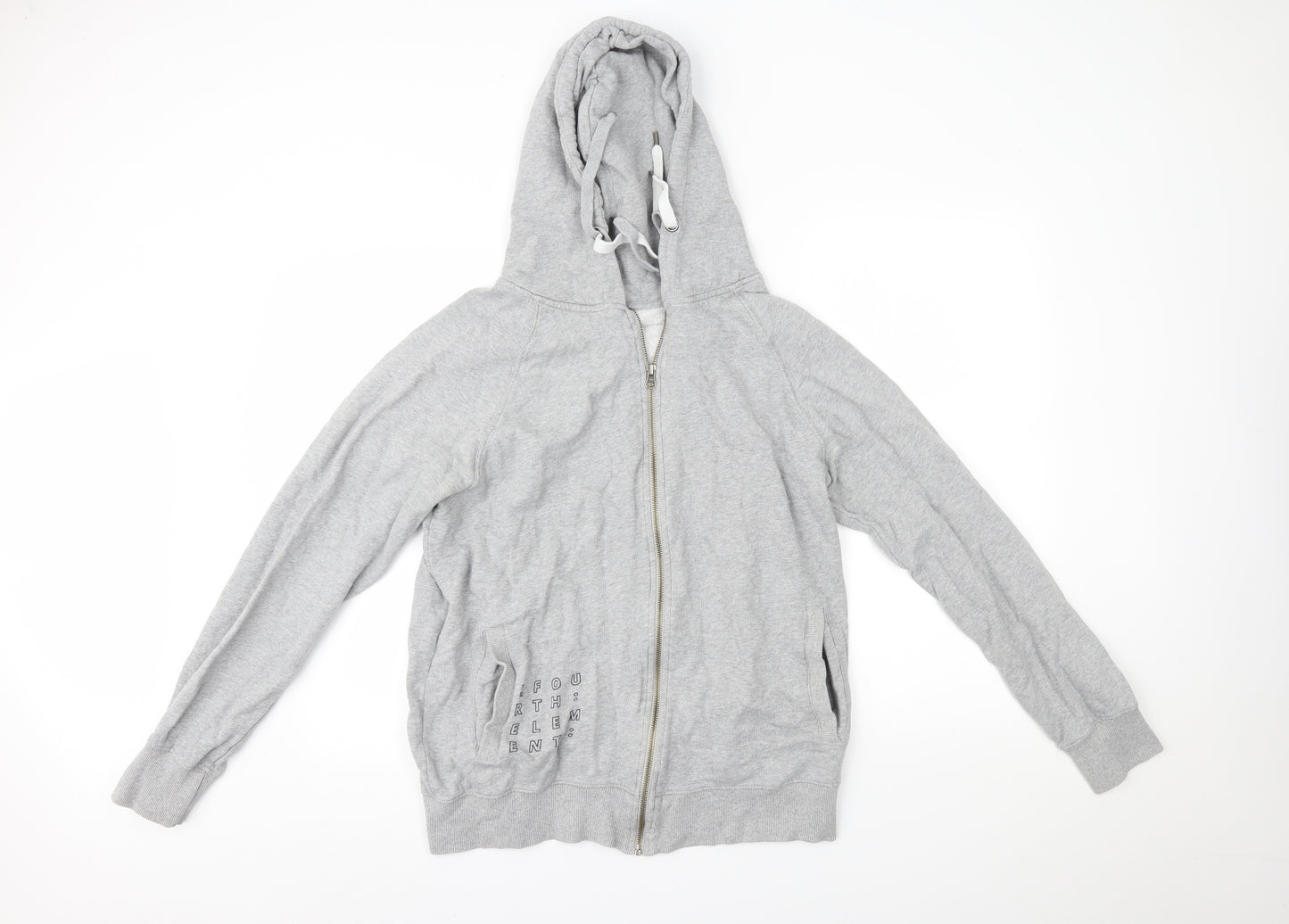 Earth Positive Womens Grey   Full Zip Hoodie Size L