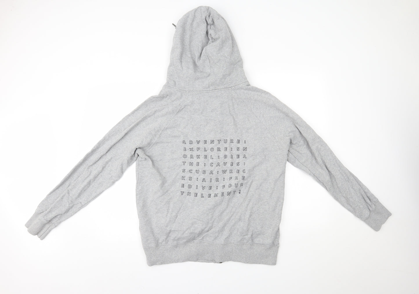 Earth Positive Womens Grey   Full Zip Hoodie Size L