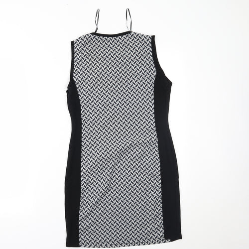 Select Womens Black Chevron  Mini  Size 12