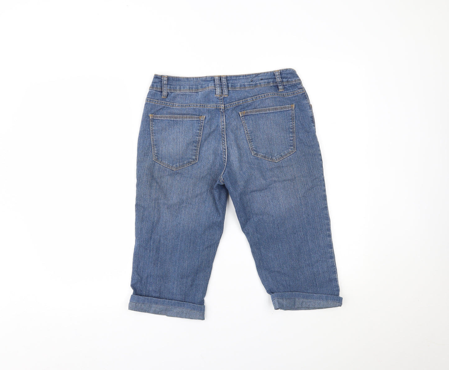 YESYES Womens Blue  Denim Cut-Off Shorts Size 10