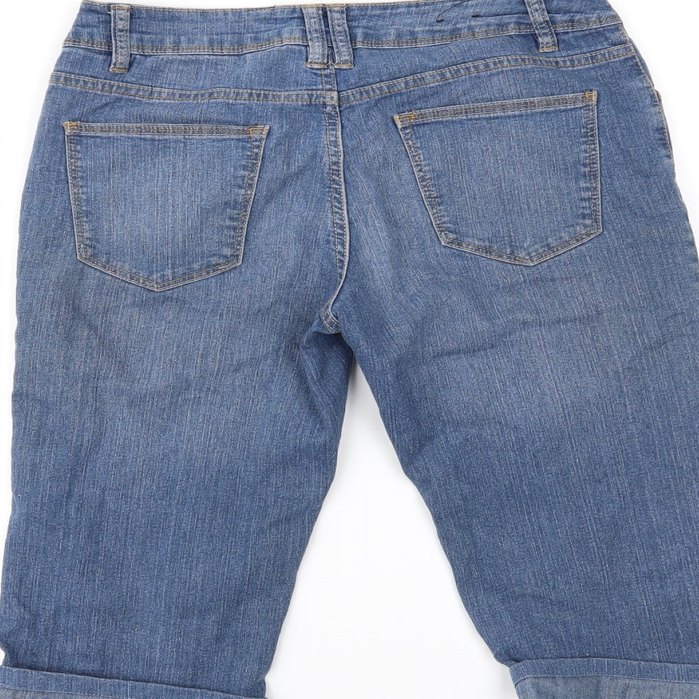 YESYES Womens Blue  Denim Cut-Off Shorts Size 10