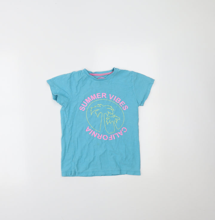 Matalan Girls Blue   Basic T-Shirt Size 8 Years