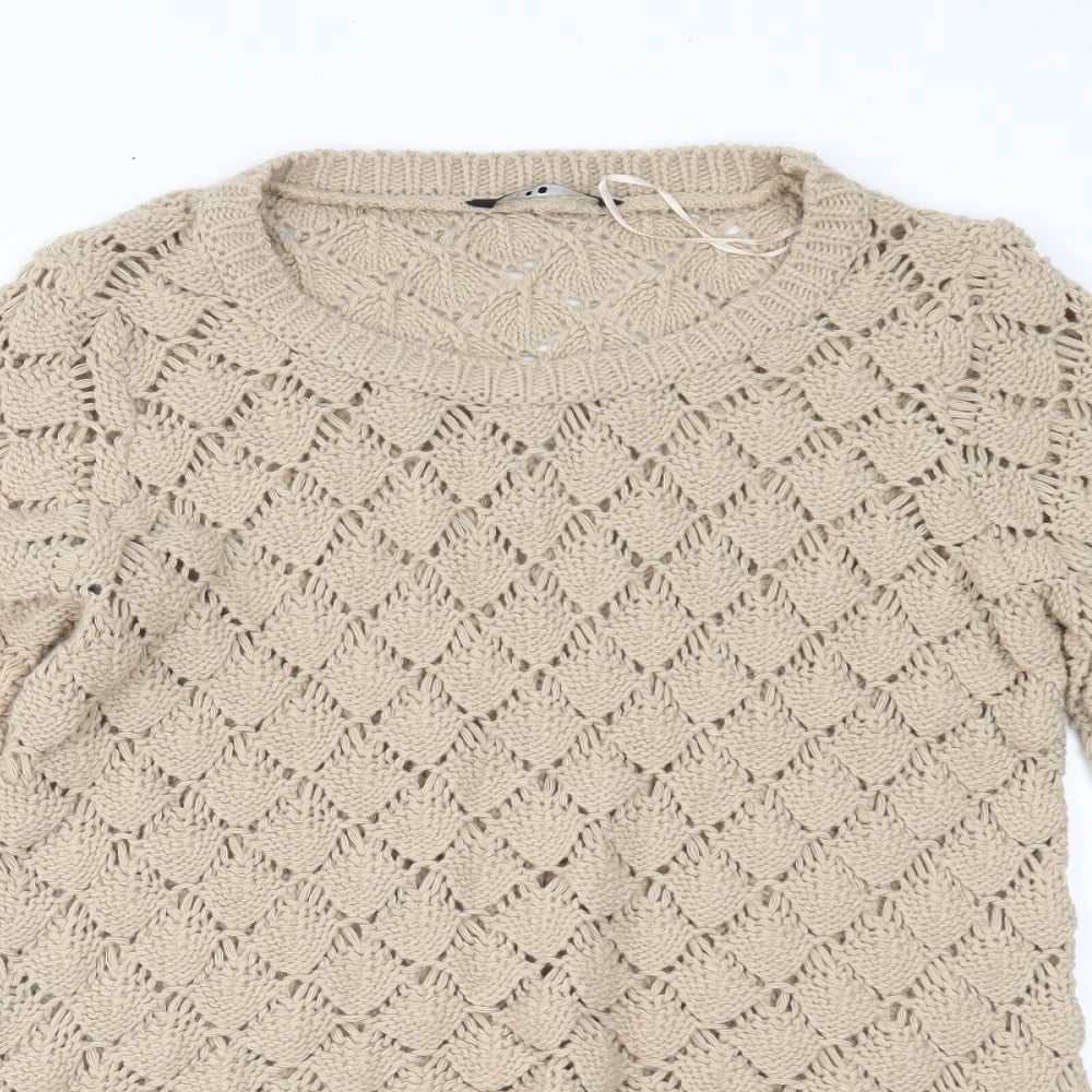 Miso Womens Beige   Pullover Jumper Size 14