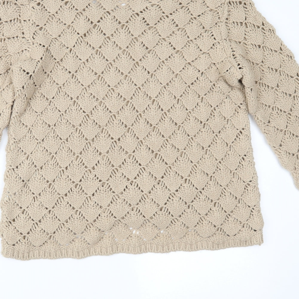 Miso Womens Beige   Pullover Jumper Size 14