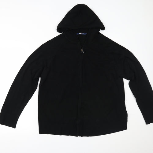 East Coast Womens Black   Full Zip Hoodie Size 24