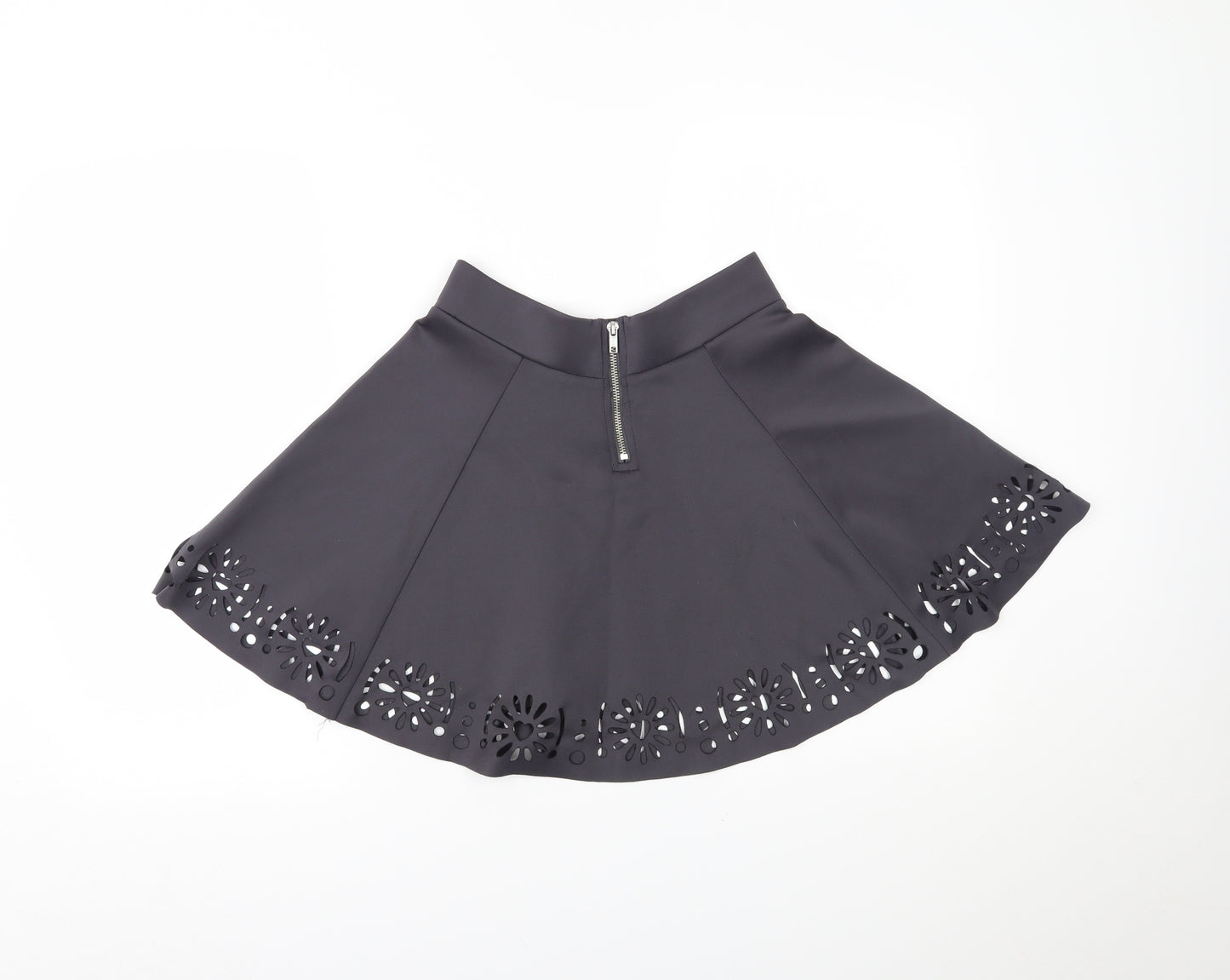 H&M Womens Grey   Skater Skirt Size 8