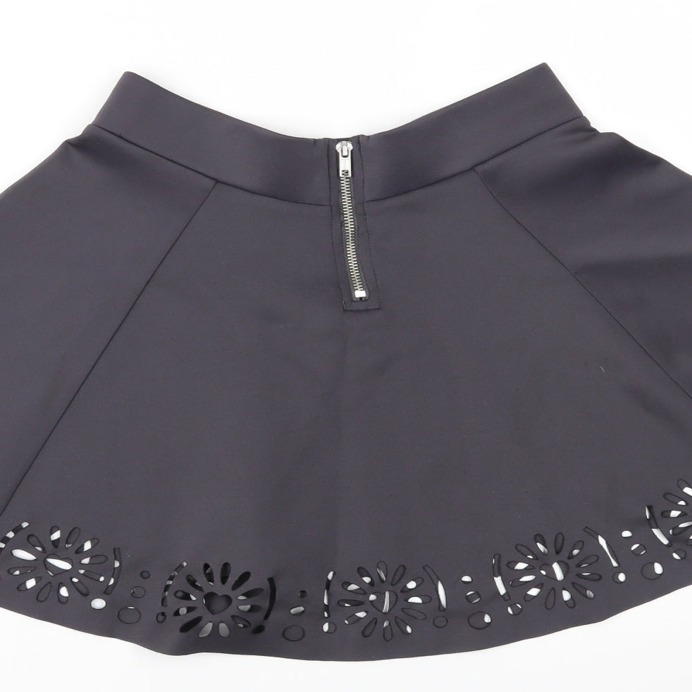 H&M Womens Grey   Skater Skirt Size 8