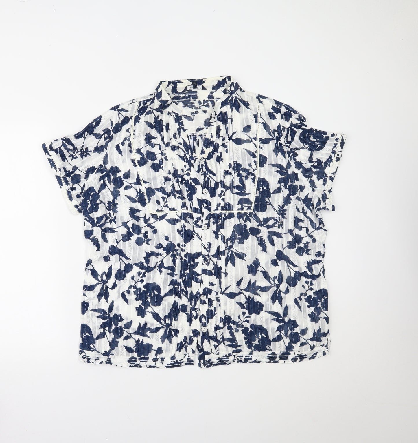 Maine New England Womens Multicoloured Floral  Basic Button-Up Size 20