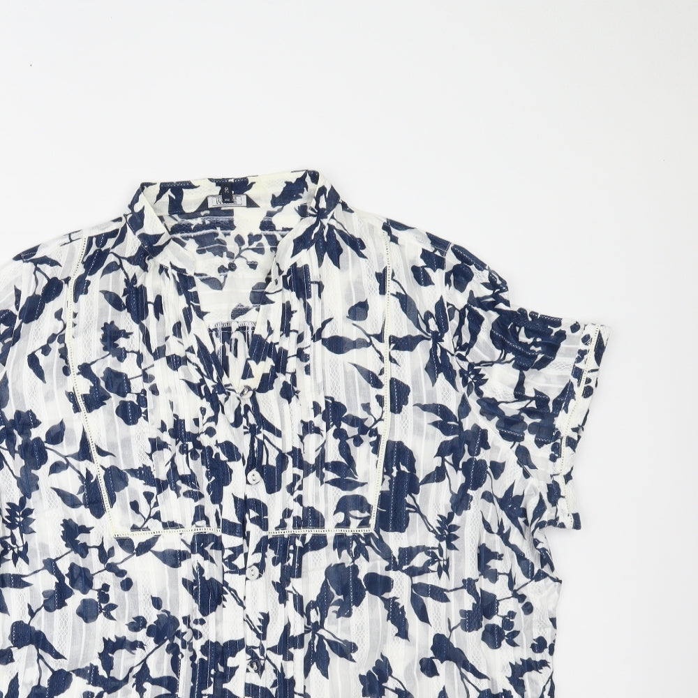 Maine New England Womens Multicoloured Floral  Basic Button-Up Size 20