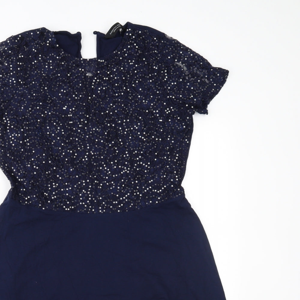 Dorothy Perkins Womens Blue   Fit & Flare  Size 14