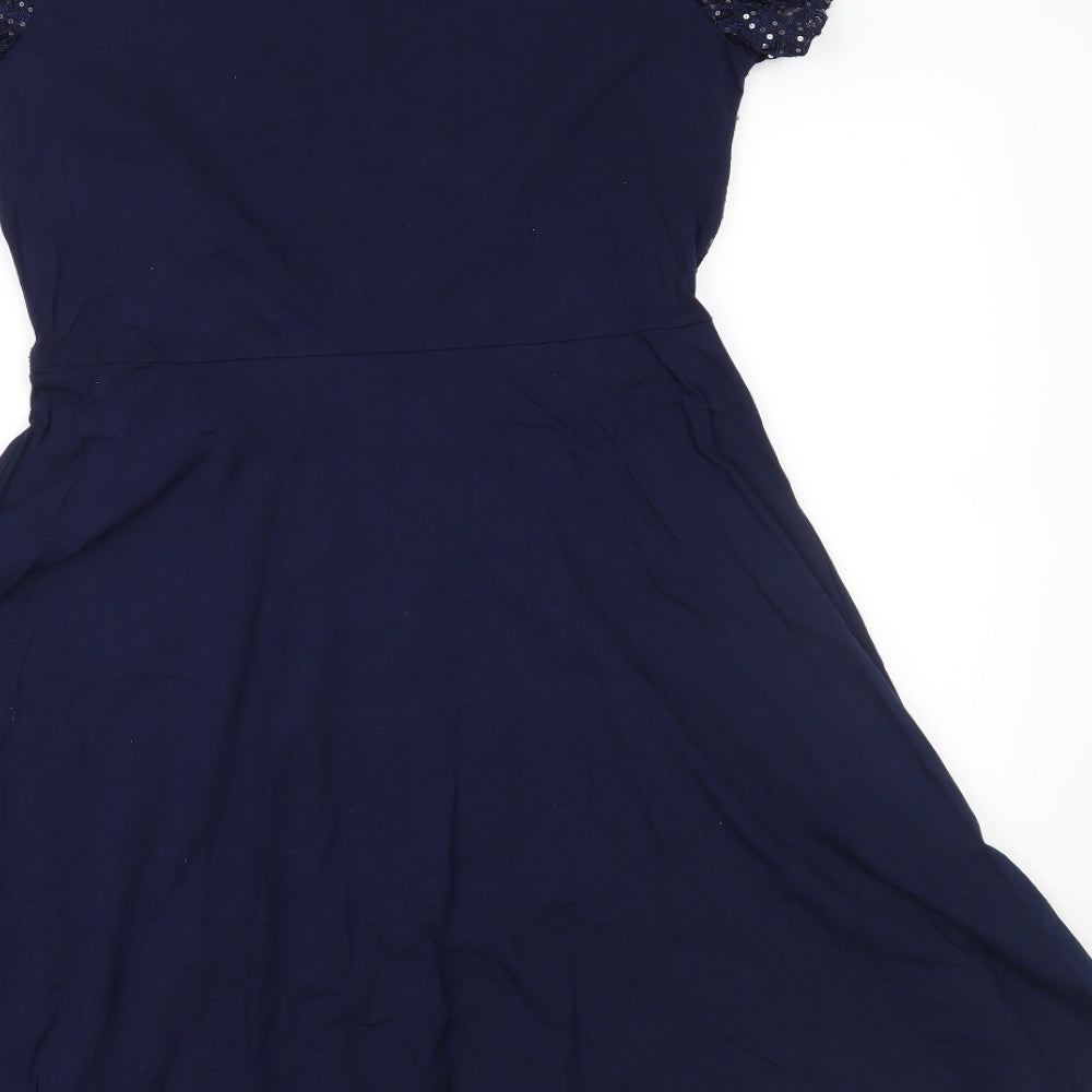 Dorothy Perkins Womens Blue   Fit & Flare  Size 14