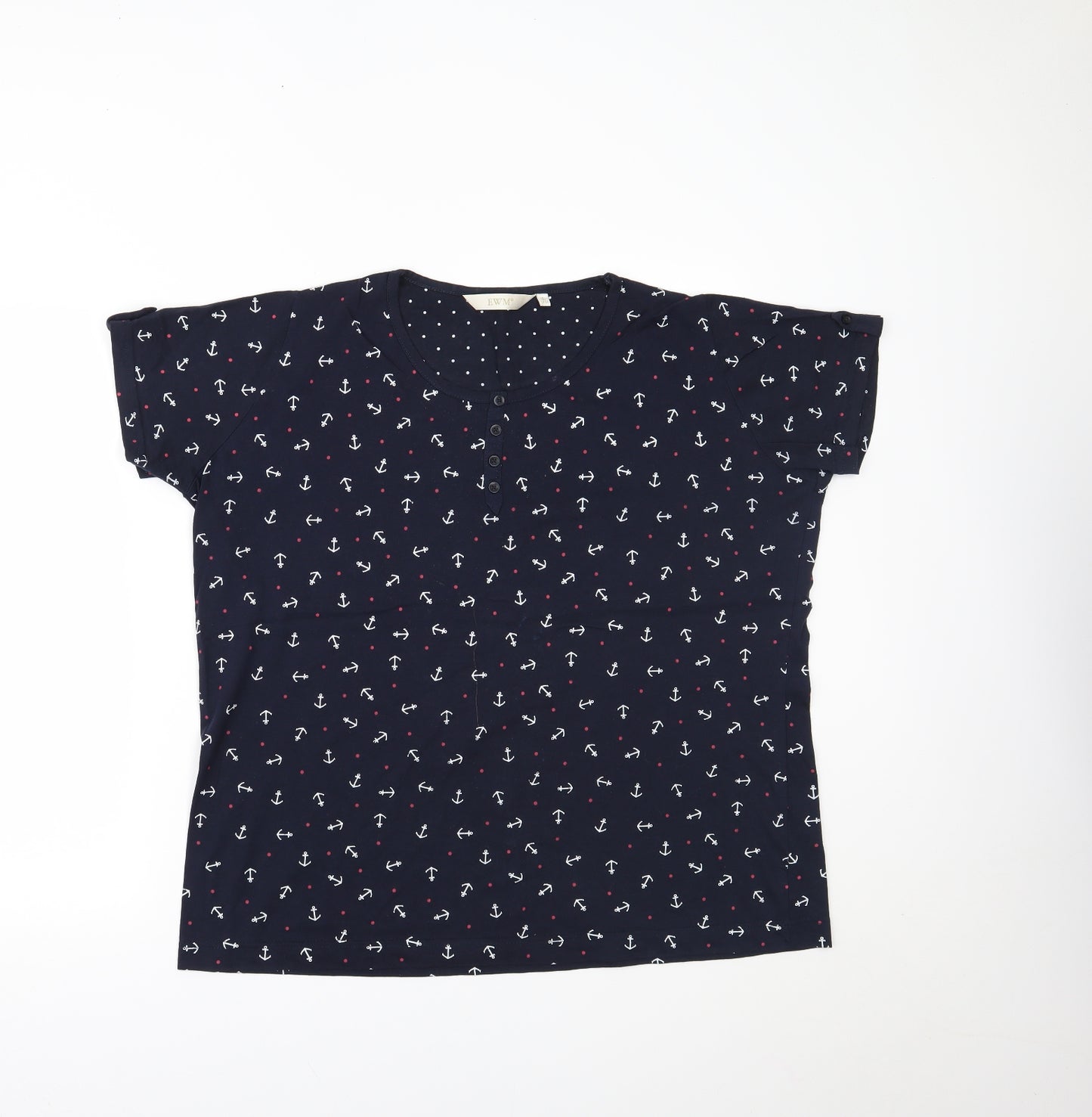 EWM Womens Blue   Basic T-Shirt Size L