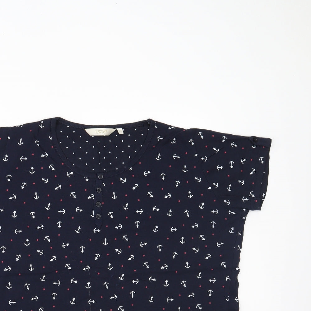 EWM Womens Blue   Basic T-Shirt Size L