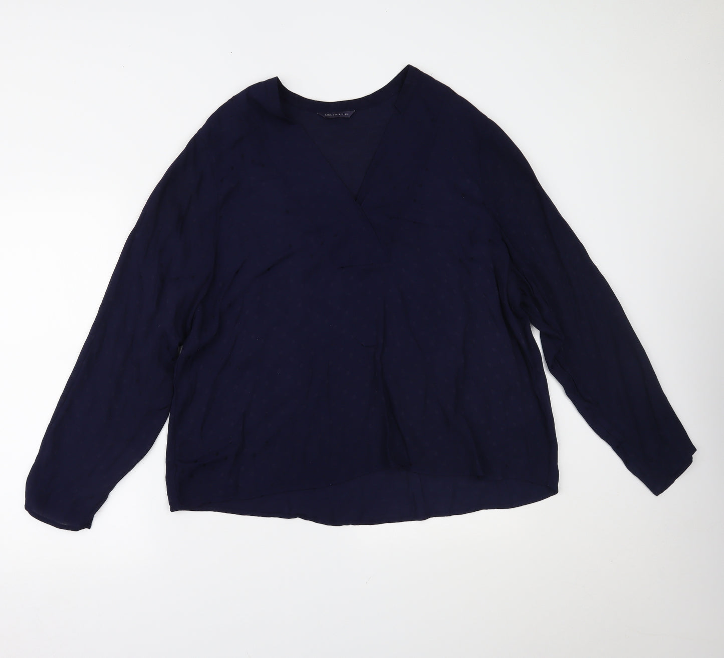 Marks and Spencer Womens Blue Polka Dot  Basic Blouse Size 20