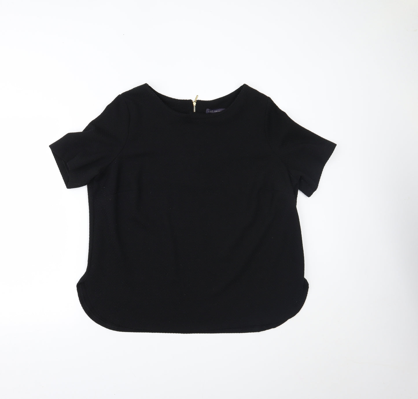 Marks and Spencer Womens Black   Basic T-Shirt Size 12