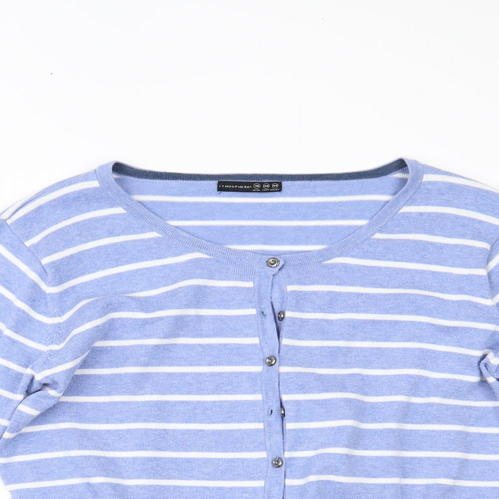 Primark Womens Blue Striped  Cape Jumper Size 18