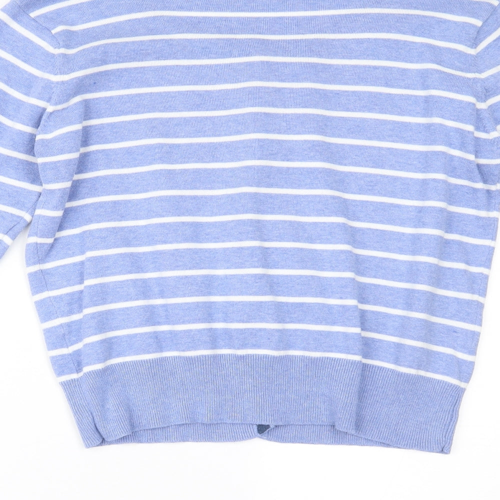 Primark Womens Blue Striped  Cape Jumper Size 18