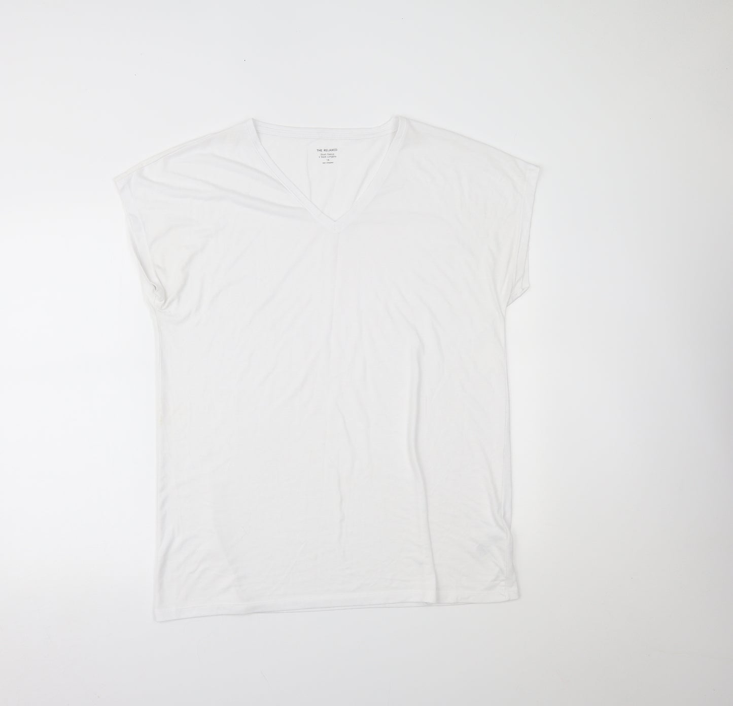 Marks and Spencer Womens White   Basic T-Shirt Size 14