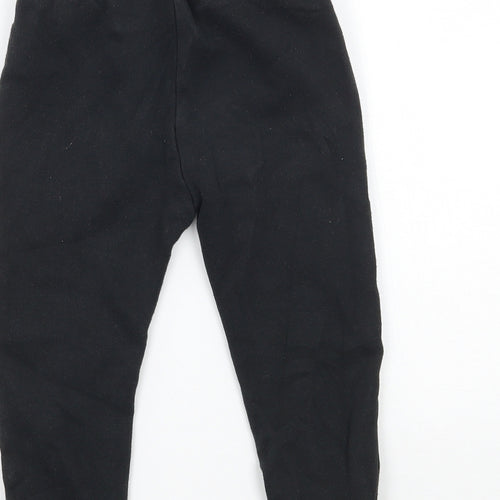 F&F Boys Black   Sweatpants Trousers Size 2-3 Years