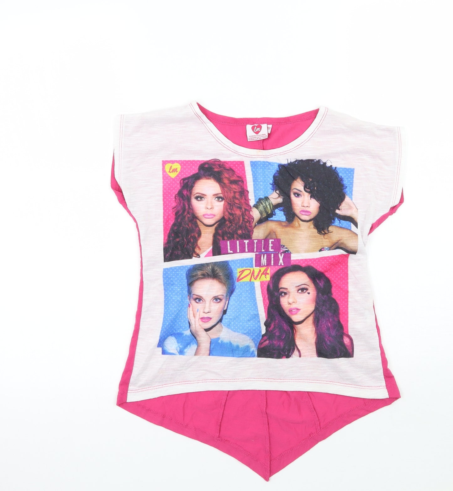 Littlemix Girls Pink   Basic T-Shirt Size 9 Years