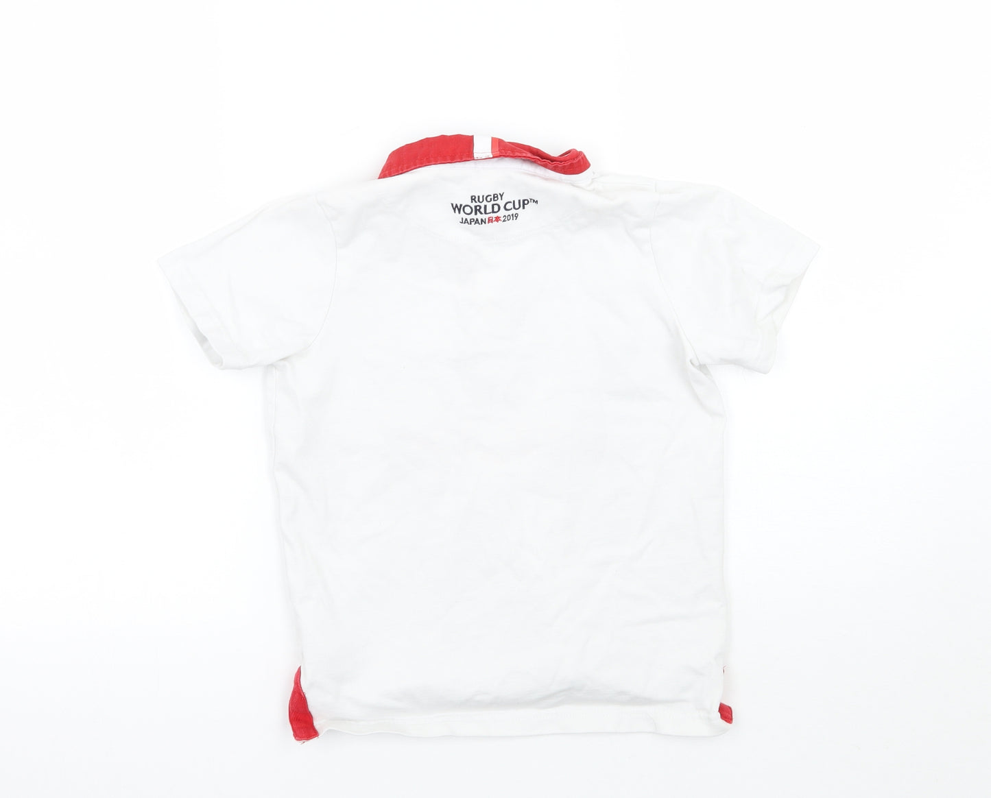 Rugby World Cup 2019 Girls White   Basic Polo Size 7-8 Years  - England