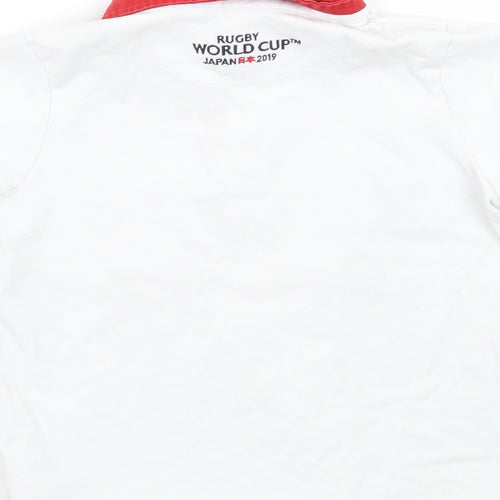 Rugby World Cup 2019 Girls White   Basic Polo Size 7-8 Years  - England
