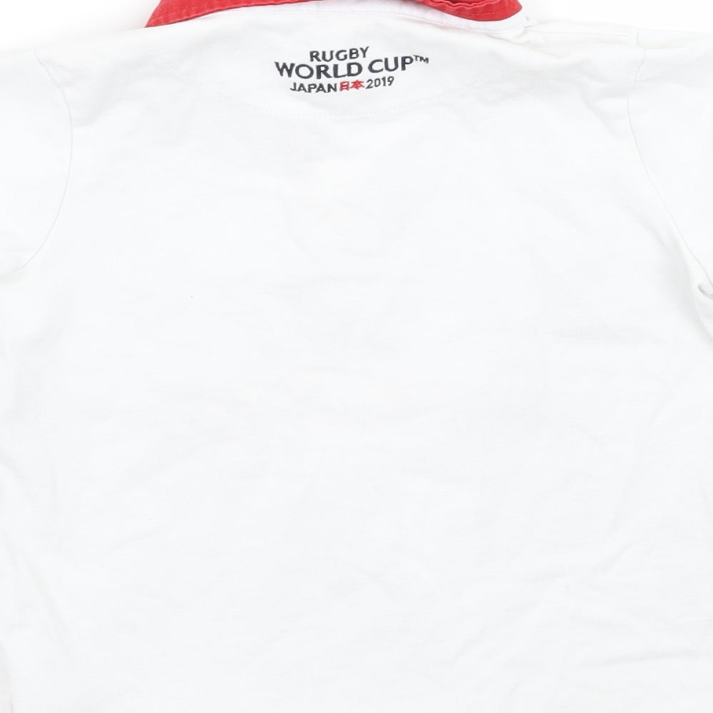 Rugby World Cup 2019 Girls White   Basic Polo Size 7-8 Years  - England