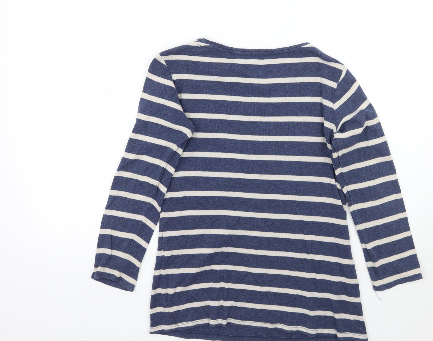 NEXT Girls Blue Striped  Basic T-Shirt Size 8 Years