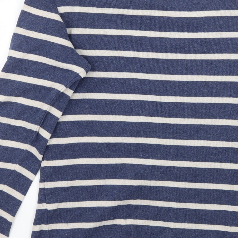 NEXT Girls Blue Striped  Basic T-Shirt Size 8 Years