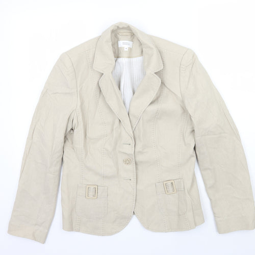 Marks and Spencer Womens Beige   Jacket Blazer Size 14