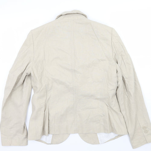 Marks and Spencer Womens Beige   Jacket Blazer Size 14