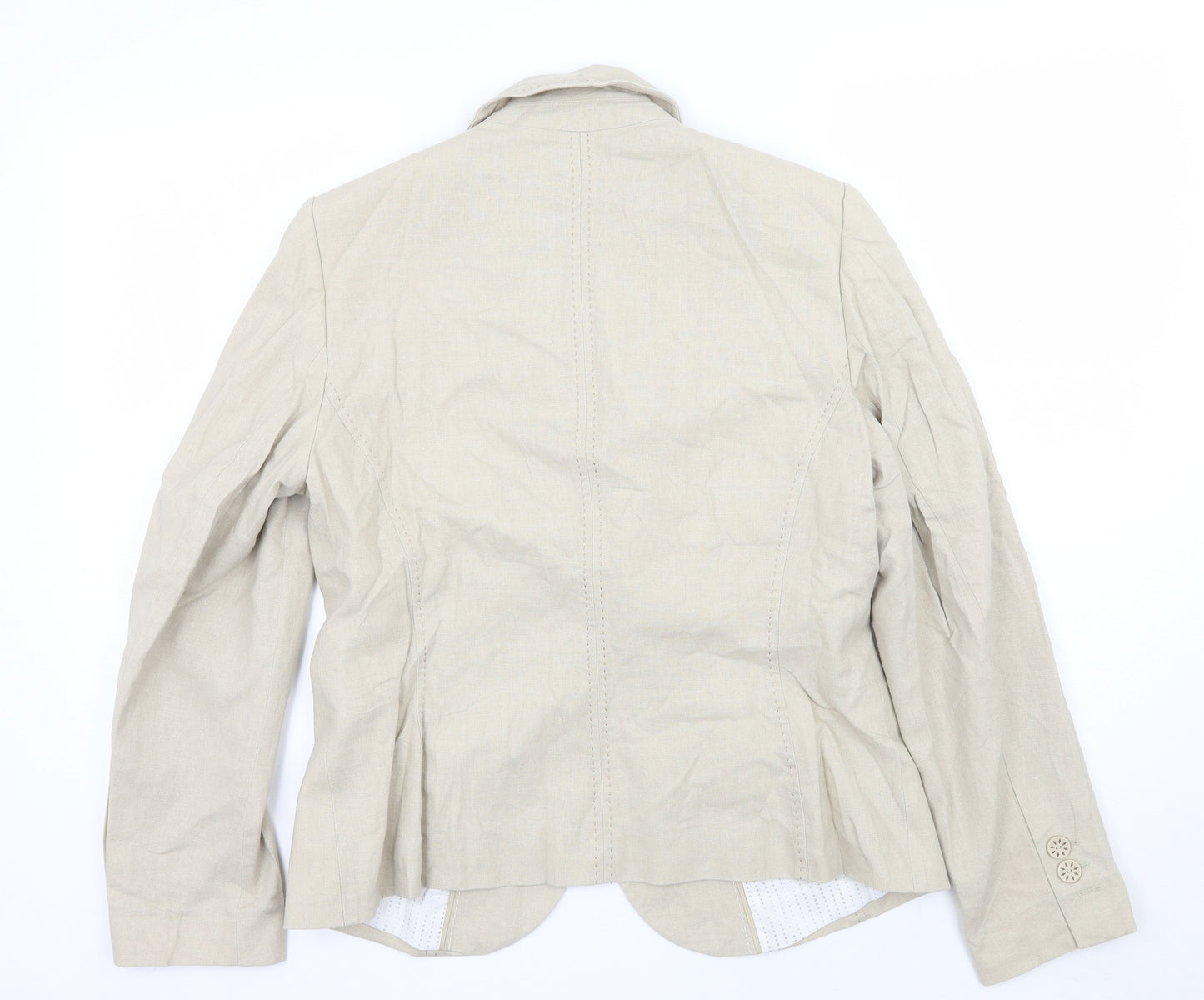 Marks and Spencer Womens Beige   Jacket Blazer Size 14
