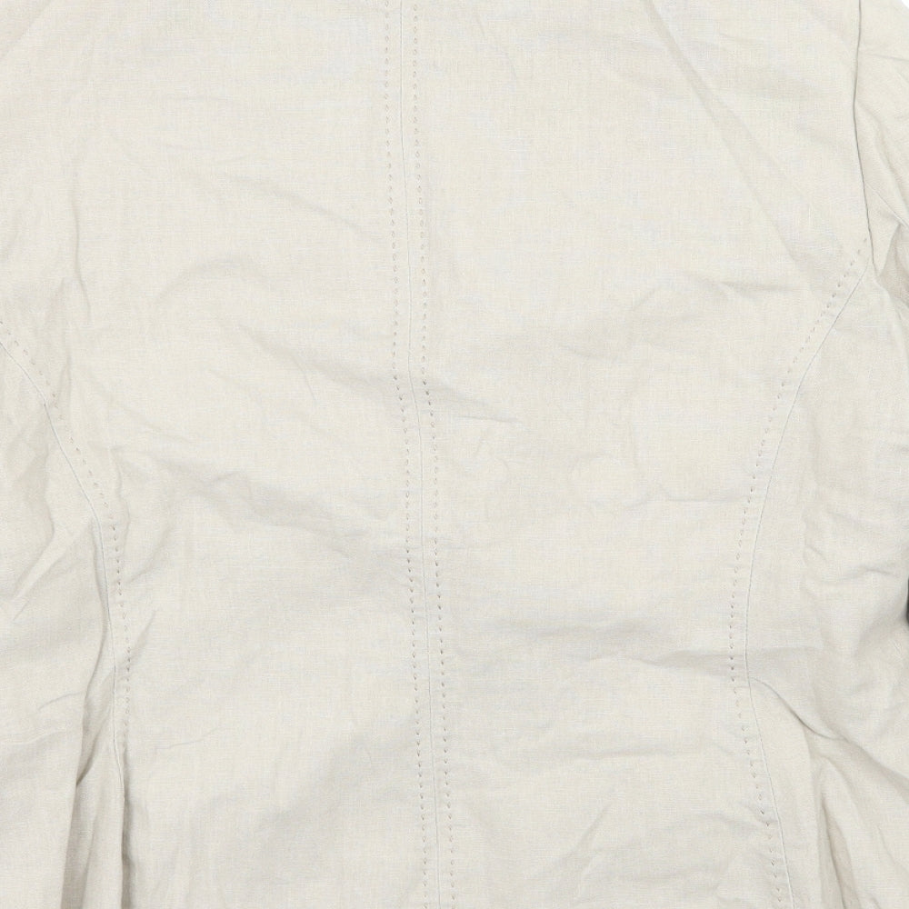 Marks and Spencer Womens Beige   Jacket Blazer Size 14