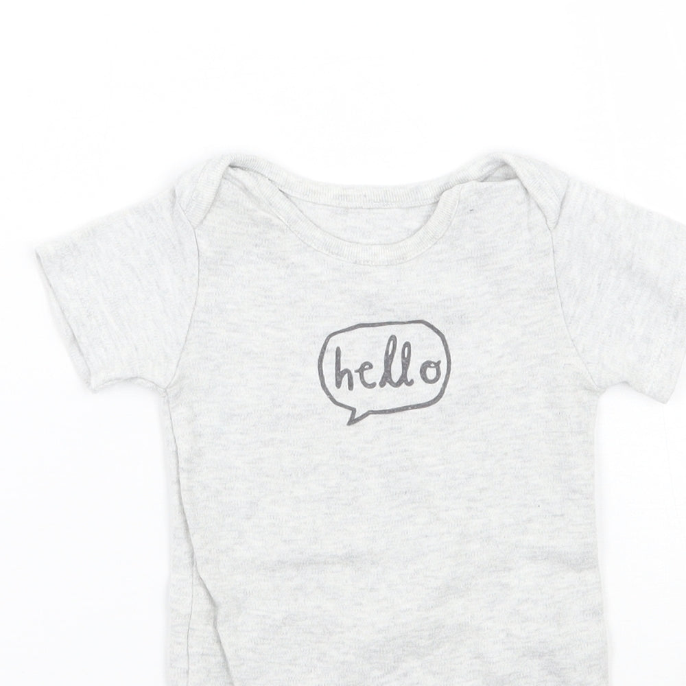 TU Baby Grey   Babygrow One-Piece Size 6-9 Months