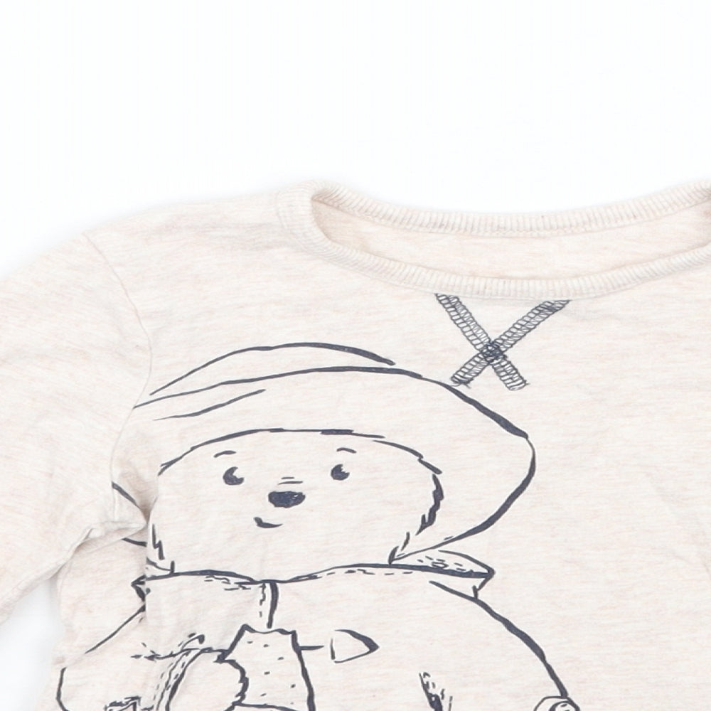 George Girls Beige   Basic T-Shirt Size 9-12 Months  - paddington