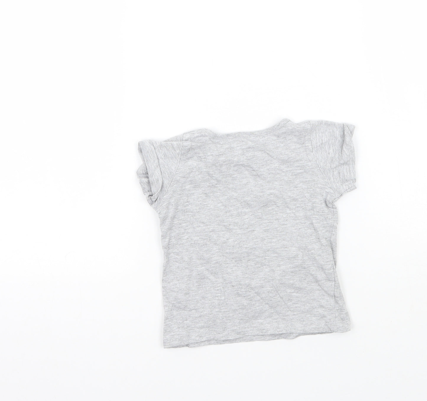 Pep&co Girls Grey   Basic T-Shirt Size 9-12 Months