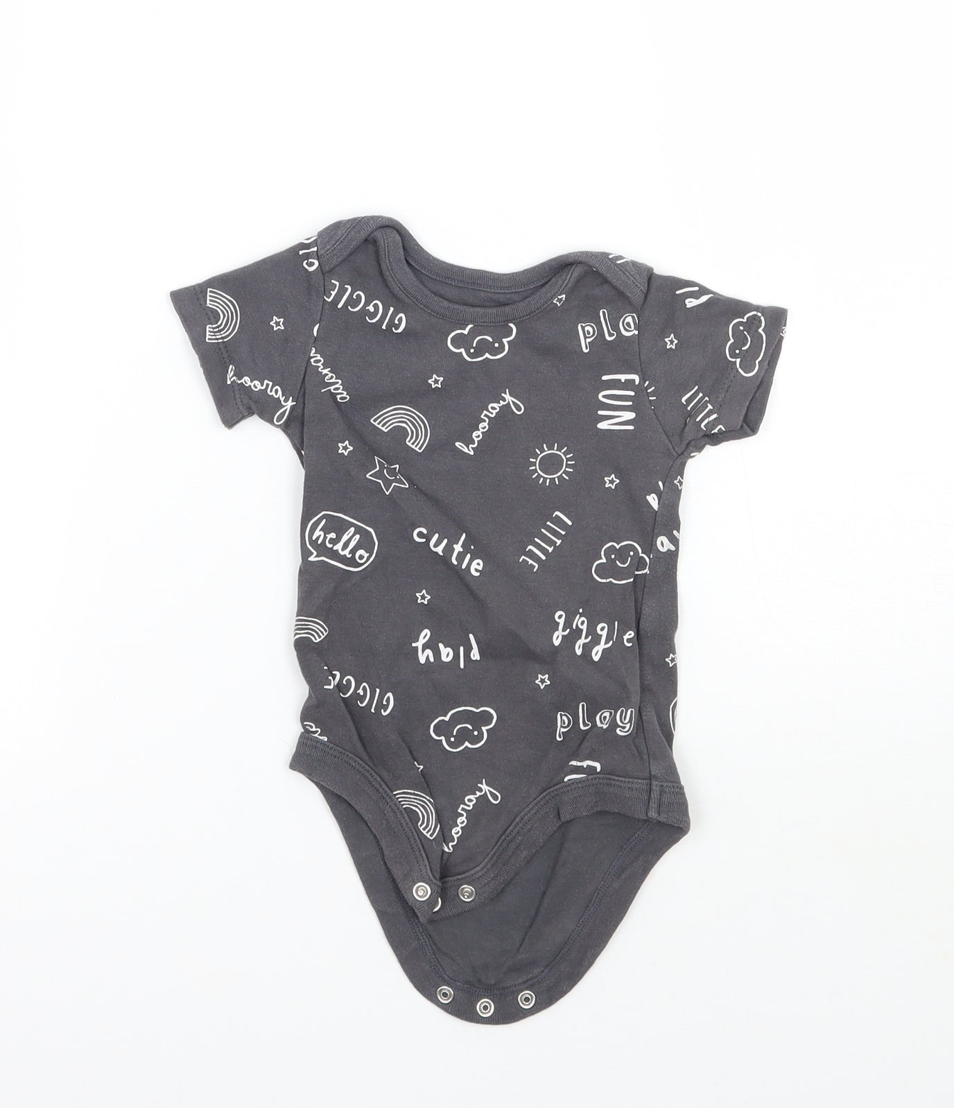 TU Baby Grey   Babygrow One-Piece Size 6-9 Months
