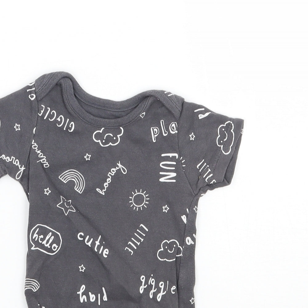 TU Baby Grey   Babygrow One-Piece Size 6-9 Months