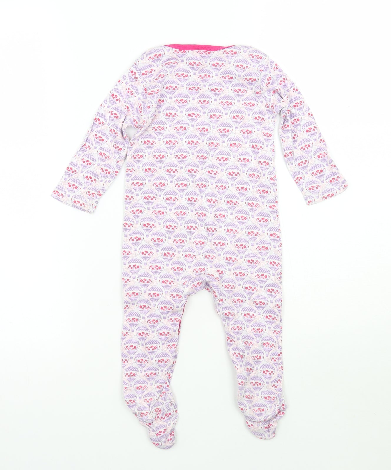 Mini Club Girls Purple Geometric  Babygrow One-Piece Size 9-12 Months