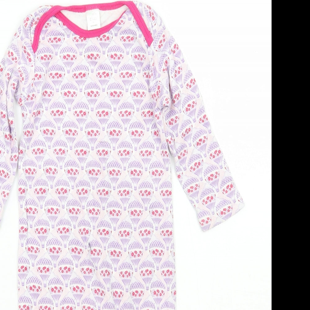 Mini Club Girls Purple Geometric  Babygrow One-Piece Size 9-12 Months