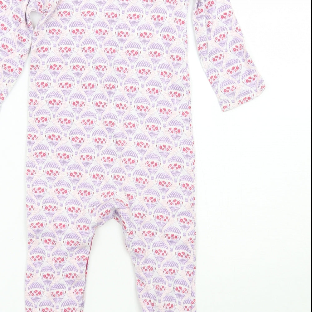 Mini Club Girls Purple Geometric  Babygrow One-Piece Size 9-12 Months