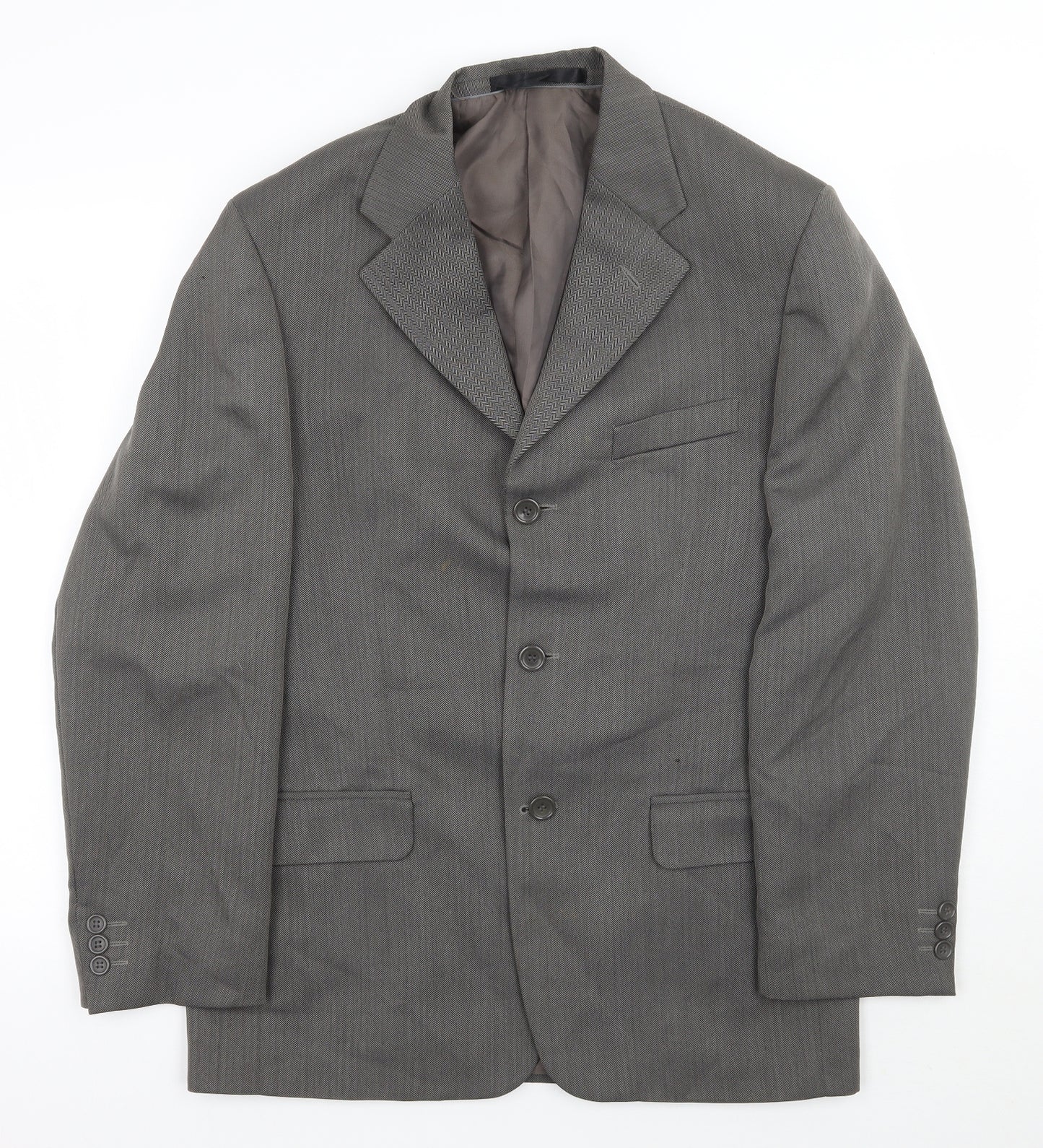 Armando Mens Grey   Jacket Suit Jacket Size 38