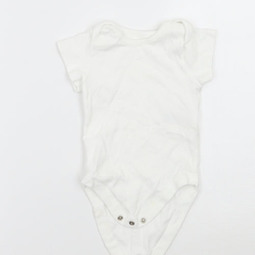 Marks and Spencer Girls White   Babygrow One-Piece Size 6-9 Months
