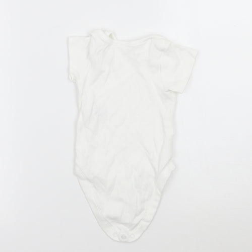 Marks and Spencer Girls White   Babygrow One-Piece Size 6-9 Months